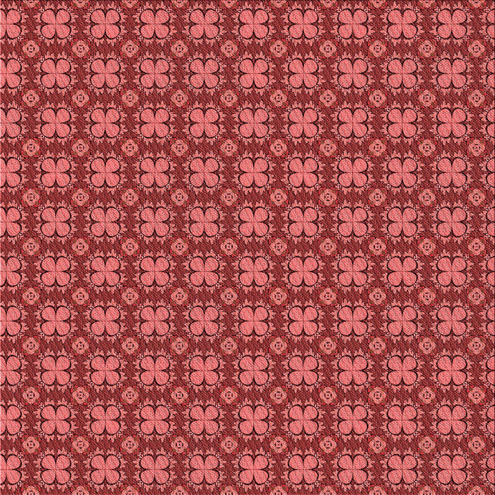 Round Patterned Red Rug, pat3056rd