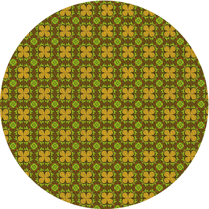 Square Machine Washable Transitional Dark Bronze Brown Rug in a Living Room, wshpat3056yw