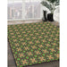 Patterned Bakers Brown Novelty Rug in Family Room, pat3056