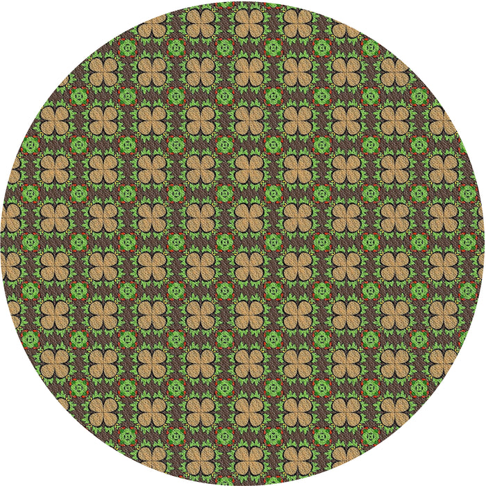 Sideview of Patterned Bakers Brown Novelty Rug, pat3056