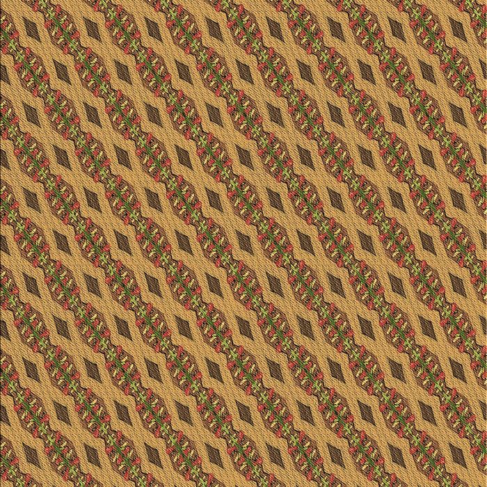 Patterned Saddle Brown Rug, pat3057brn