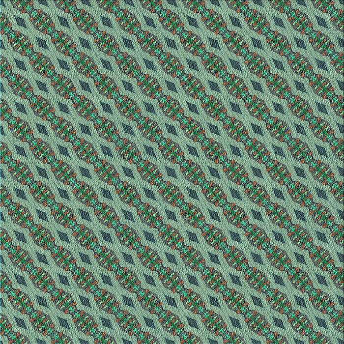 Round Machine Washable Transitional Emerald Green Rug, wshpat3057lblu