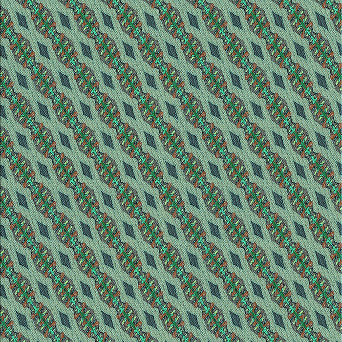 Patterned Emerald Green Rug, pat3057lblu