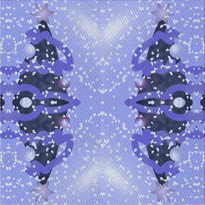 Round Patterned Jeans Blue Rug, pat3058blu