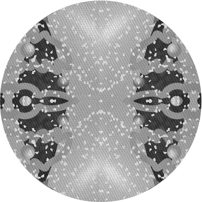 Square Patterned Silver Gray Rug, pat3058gry