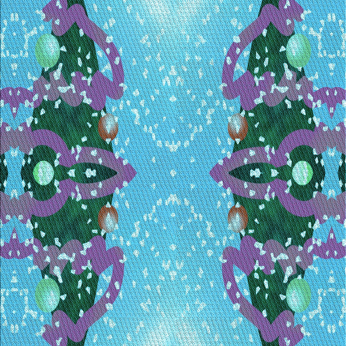 Patterned Glacial Blue Ice Blue Rug, pat3058lblu