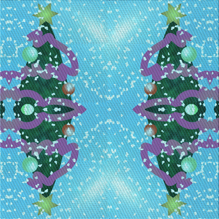 Round Patterned Glacial Blue Ice Blue Rug, pat3058lblu