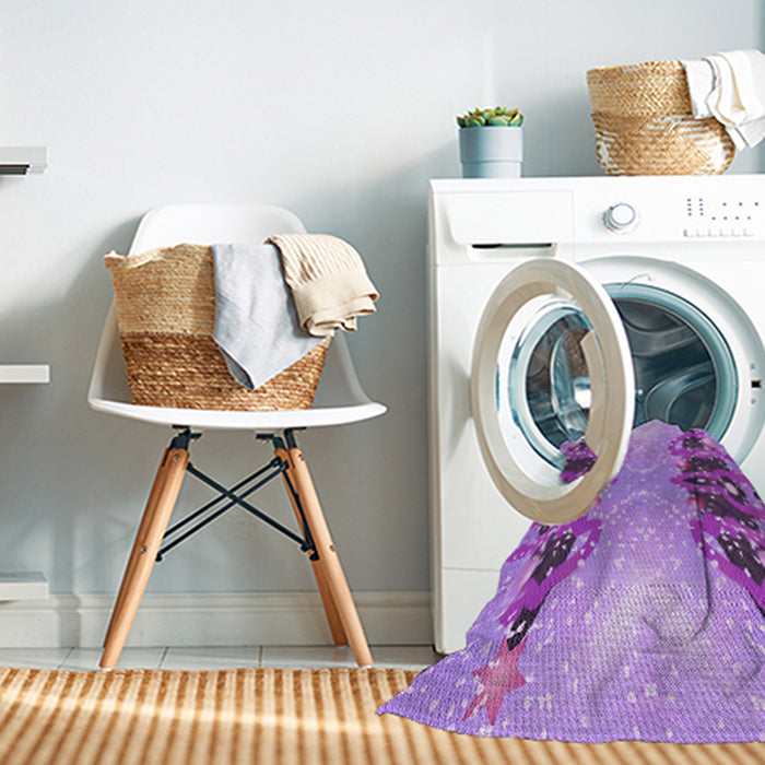 Machine Washable Transitional Dark Orchid Purple Rug in a Washing Machine, wshpat3058pur