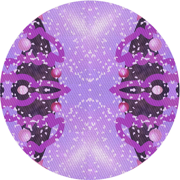 Square Machine Washable Transitional Dark Orchid Purple Rug in a Living Room, wshpat3058pur