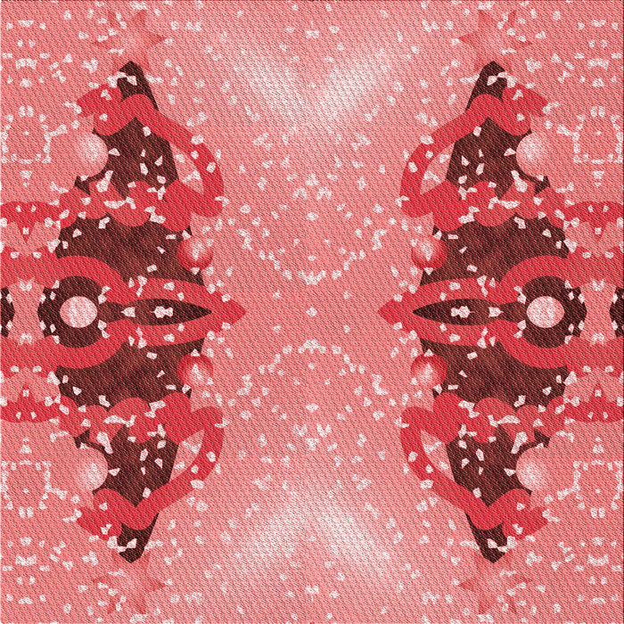 Round Patterned Light Coral Pink Rug, pat3058rd