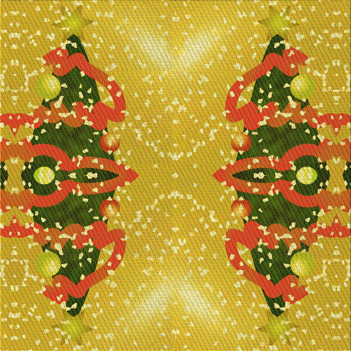 Round Patterned Bright Gold Yellow Rug, pat3058yw