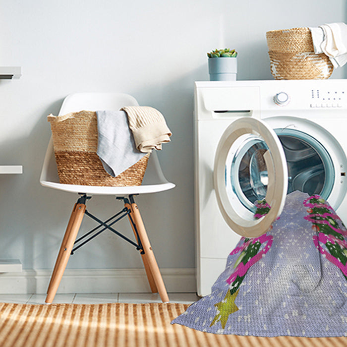 Machine Washable Transitional Viola Purple Rug in a Washing Machine, wshpat3058