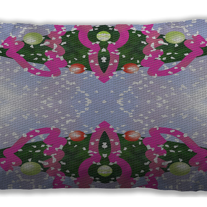 Patterned Rectangular Viola Purple Lumbar Throw Pillow, 13 inch by 19 inch, lbpat3058