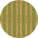 Square Machine Washable Transitional Dark Yellow Green Rug in a Living Room, wshpat3059brn