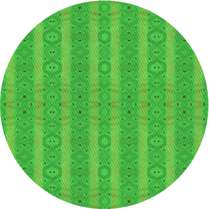 Square Machine Washable Transitional Lime Green Rug in a Living Room, wshpat3059grn