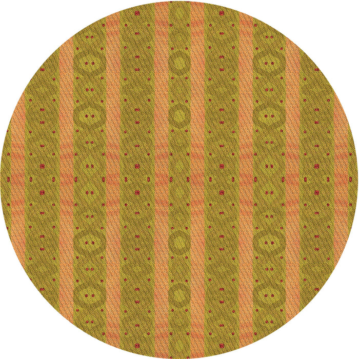 Square Patterned Yellow Rug, pat3059org