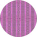 Square Patterned Magenta Pink Rug, pat3059pur