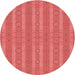 Square Patterned Red Rug, pat3059rd