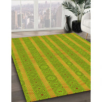 Patterned Pistachio Green Rug, pat3059yw