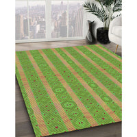 Patterned Green Novelty Rug, pat3059