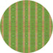 Sideview of Patterned Green Novelty Rug, pat3059