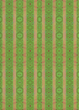 Machine Washable Transitional Green Rug, wshpat3059