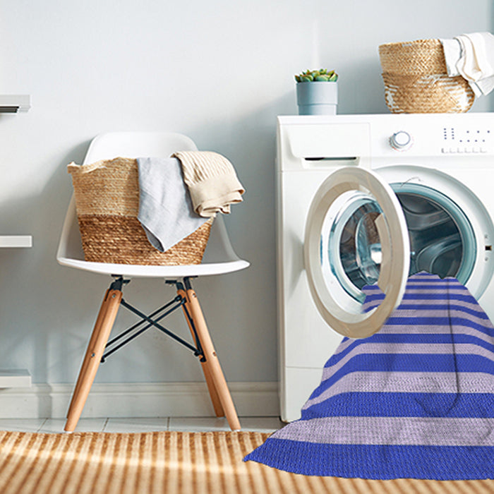 Machine Washable Transitional Mauve Purple Rug in a Washing Machine, wshpat306blu