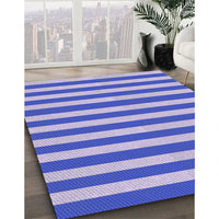 Patterned Mauve Purple Rug, pat306blu