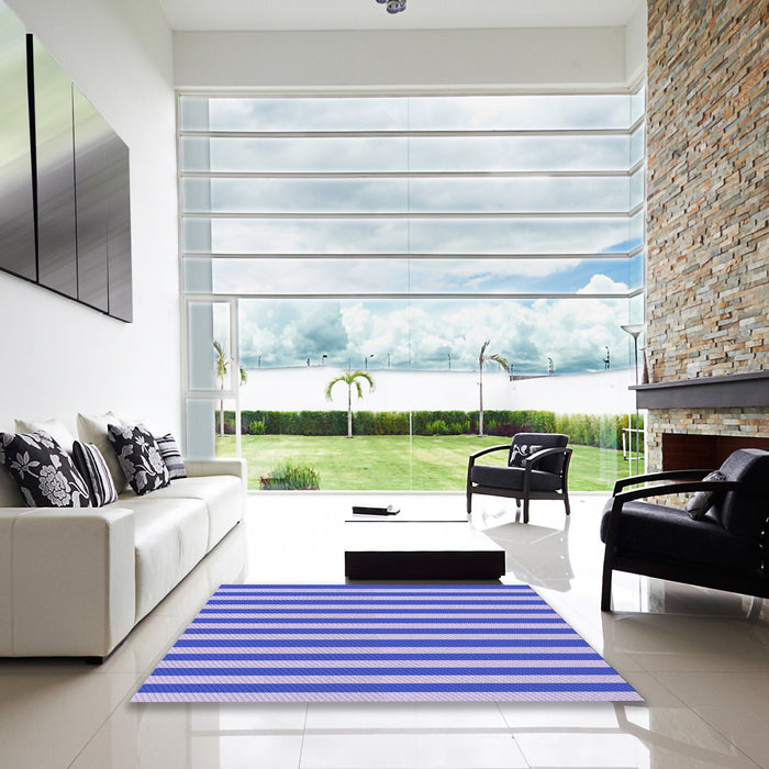 Machine Washable Transitional Mauve Purple Rug in a Kitchen, wshpat306blu