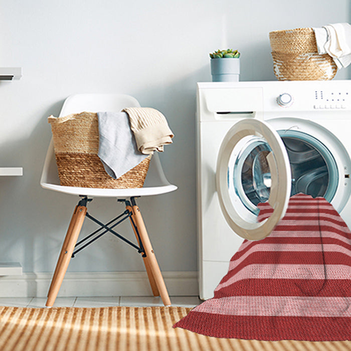 Machine Washable Transitional Light Salmon Pink Rug in a Washing Machine, wshpat306rd