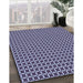 Patterned Blue Rug in Family Room, pat3060blu