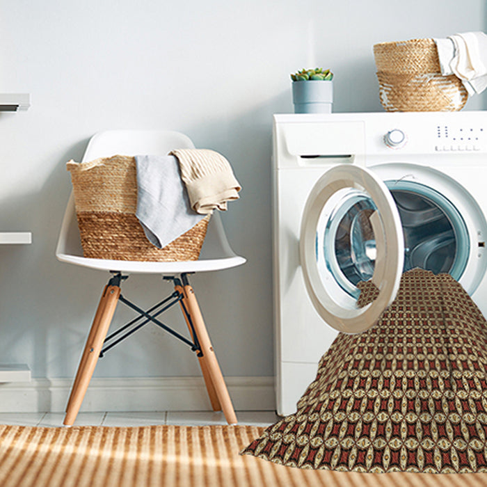 Machine Washable Transitional Metallic Gold Rug in a Washing Machine, wshpat3060brn