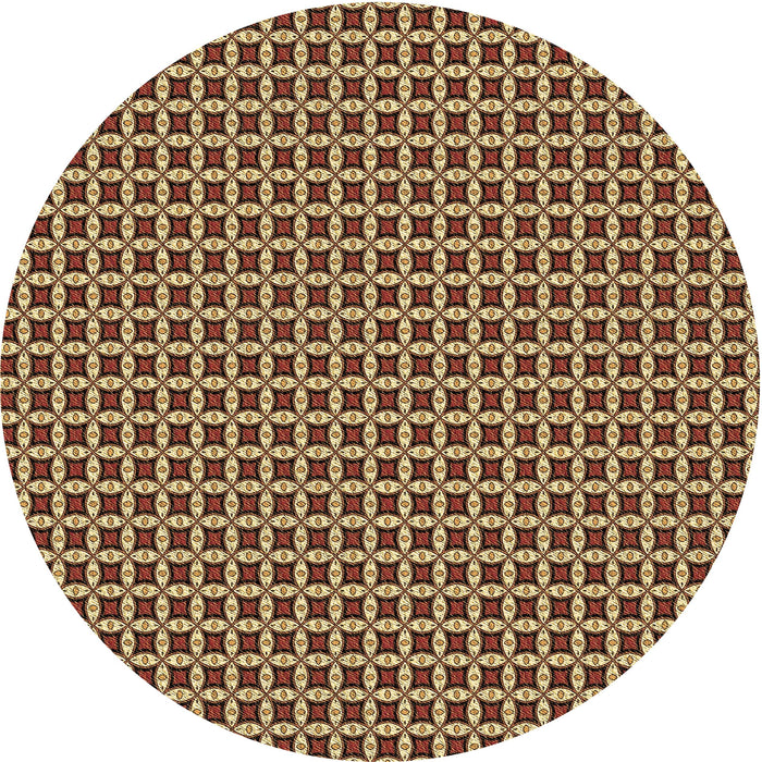 Square Patterned Metallic Gold Rug, pat3060brn