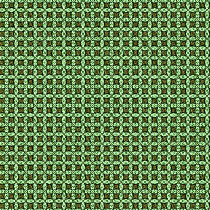 Round Patterned Green Rug, pat3060grn