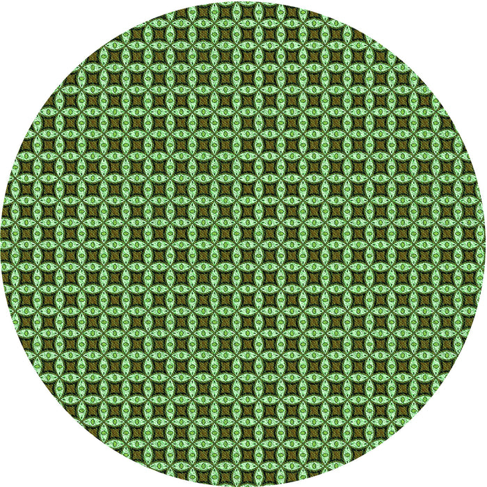 Square Patterned Green Rug, pat3060grn