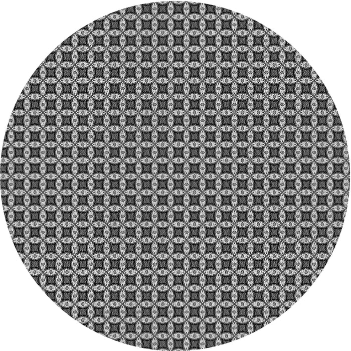 Square Machine Washable Transitional Dark Gray Black Rug in a Living Room, wshpat3060gry