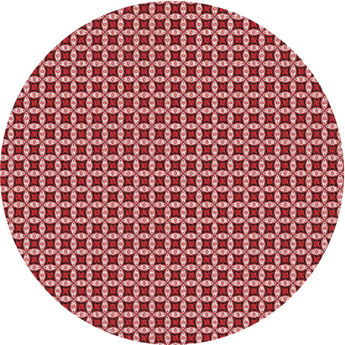 Square Patterned Light Coral Pink Rug, pat3060rd