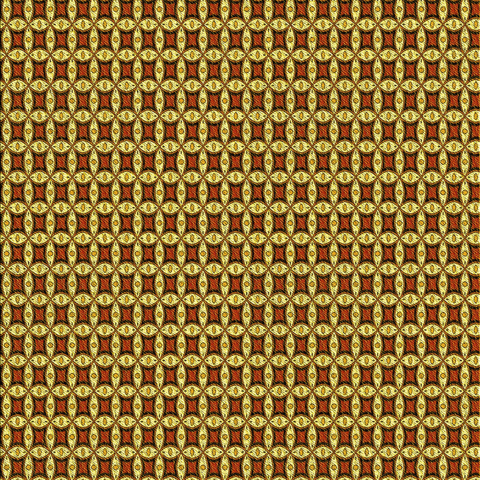 Patterned Saffron Red Rug, pat3060yw