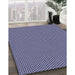 Patterned Blue Rug in Family Room, pat3061blu