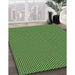Patterned Green Rug in Family Room, pat3061grn