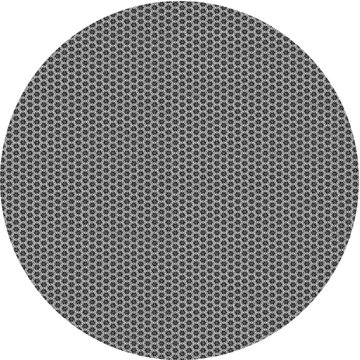 Square Patterned Dark Gray Black Rug, pat3061gry