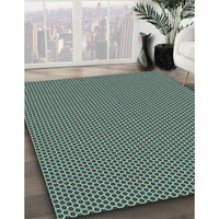 Patterned Black Rug, pat3061lblu