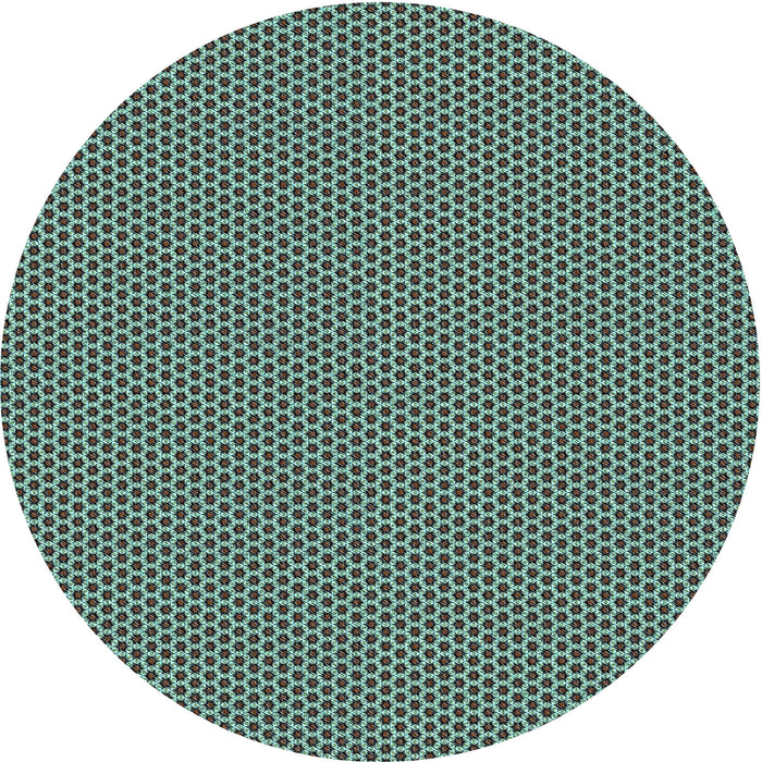 Square Patterned Black Rug, pat3061lblu