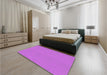 Patterned Bright Neon Pink Purple Rug in a Bedroom, pat3062pur