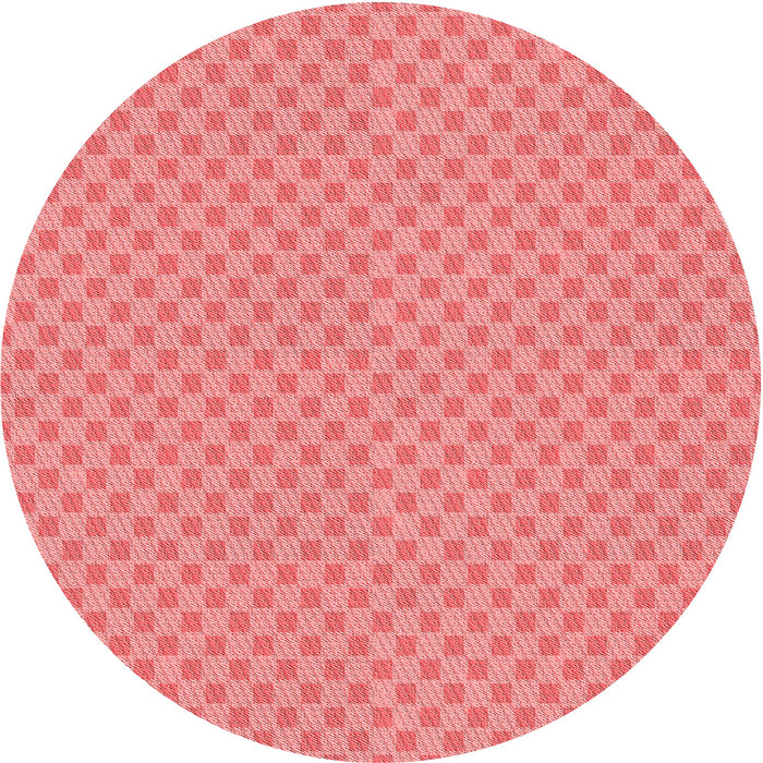 Square Patterned Light Coral Pink Rug, pat3063rd
