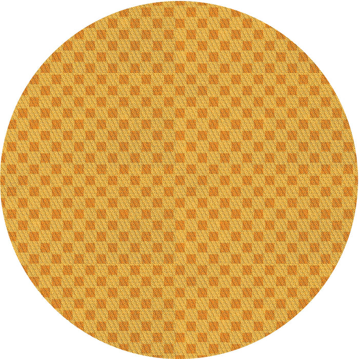 Square Machine Washable Transitional Neon Orange Rug in a Living Room, wshpat3063yw