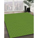 Machine Washable Transitional Seaweed Green Rug in a Family Room, wshpat3064grn