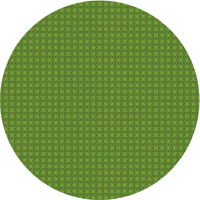 Square Machine Washable Transitional Seaweed Green Rug in a Living Room, wshpat3064grn