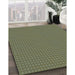 Patterned Green Rug in Family Room, pat3064lblu