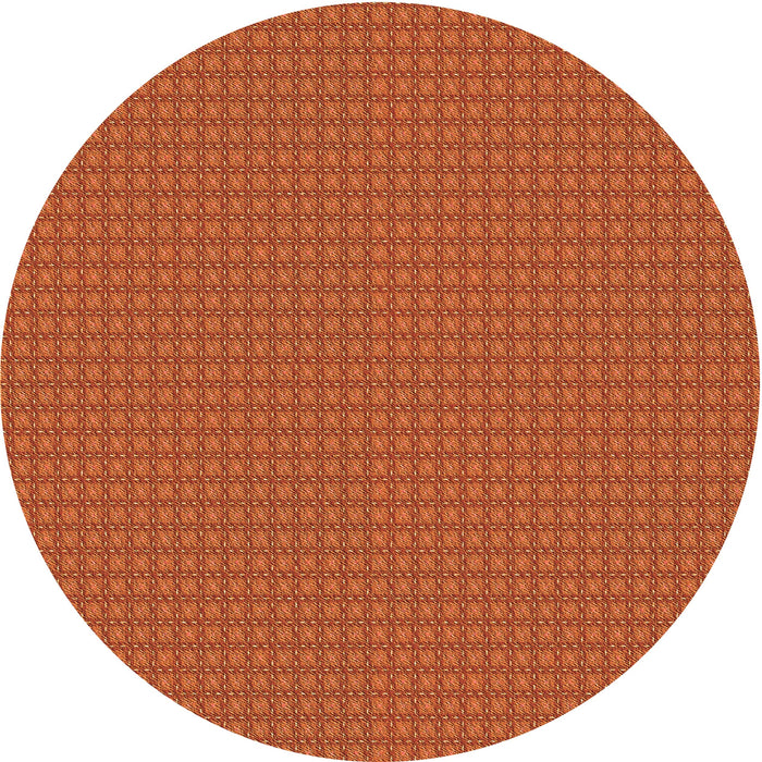 Square Patterned Neon Orange Rug, pat3064org